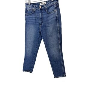 AMO Chelsea Crop Jeans Womens 27‎ Blue Medium Wash Slim Ankle USA Made Denim